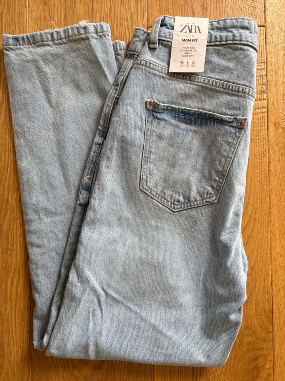 Zara Mom Fit Jeans - High Waisted Straight Fit